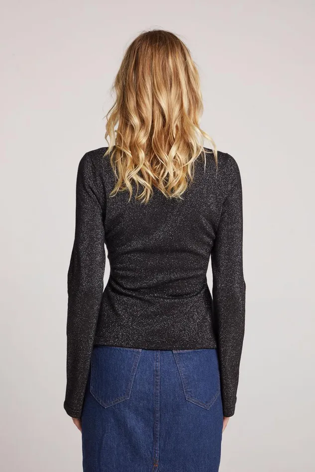 Womens Tops Chaser Brand Copala Licorice Long Sleeve