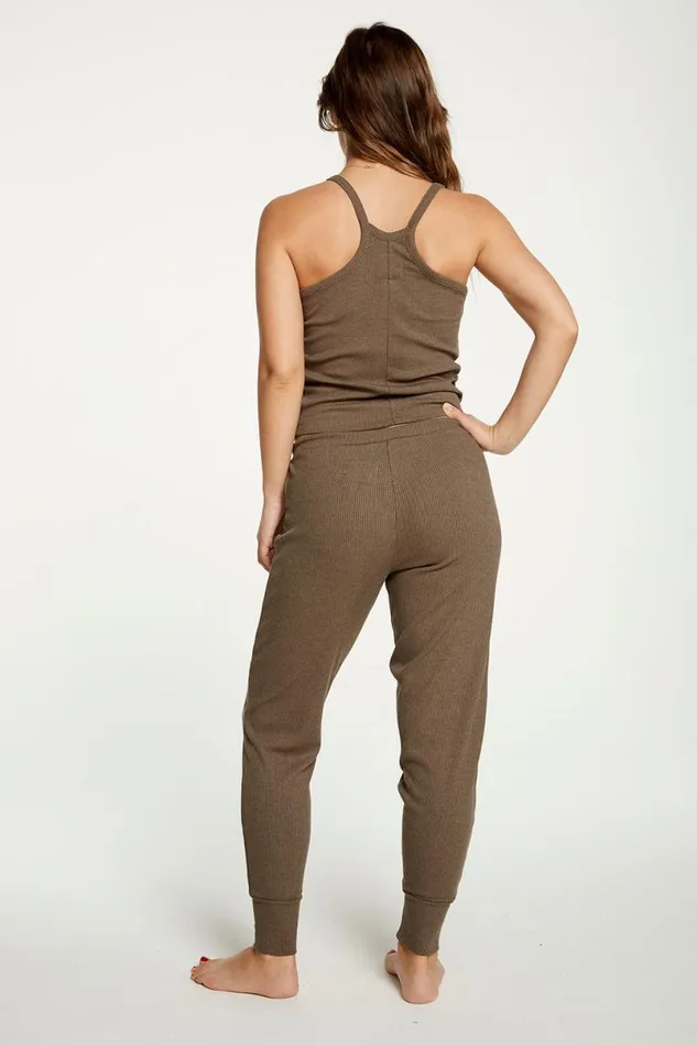 Womens Tops Chaser Brand Cozy Rib Cropped Double V Cami