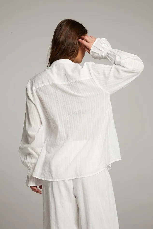 Womens Tops Chaser Brand Dolphin White Button Down