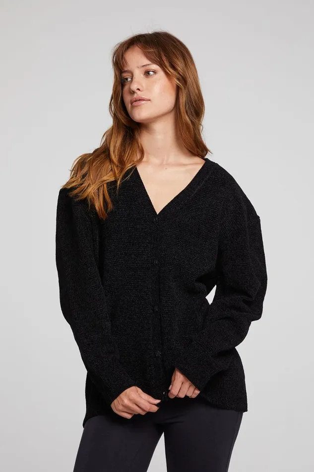 Womens Tops Chaser Brand Fairfax Licorice Cardigan