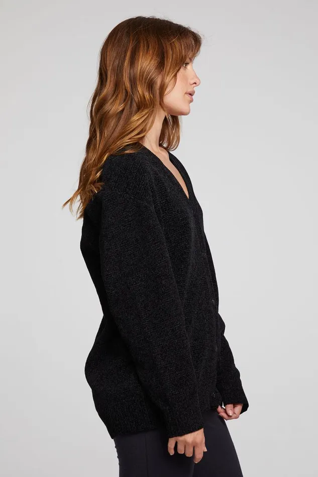 Womens Tops Chaser Brand Fairfax Licorice Cardigan