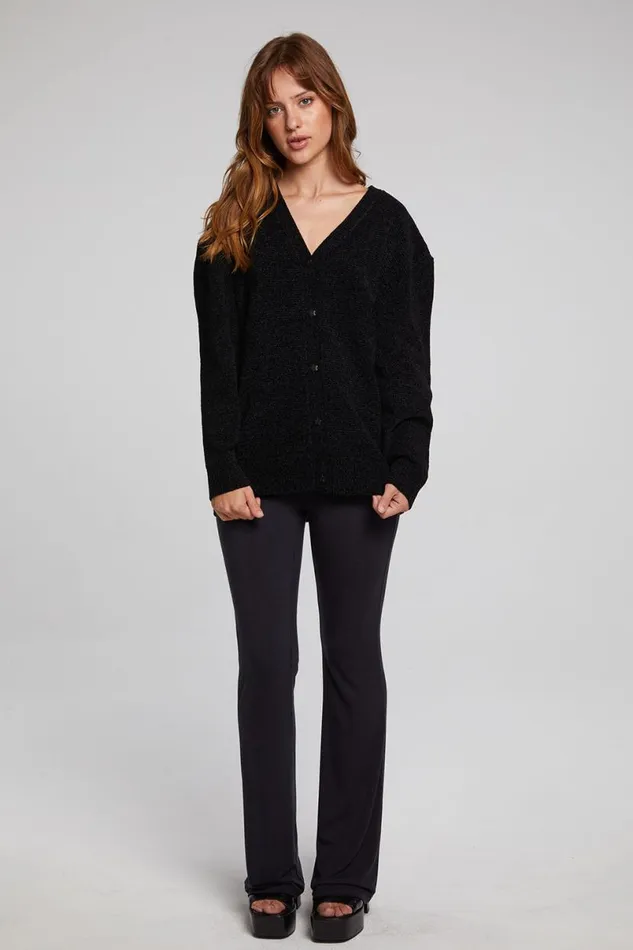 Womens Tops Chaser Brand Fairfax Licorice Cardigan