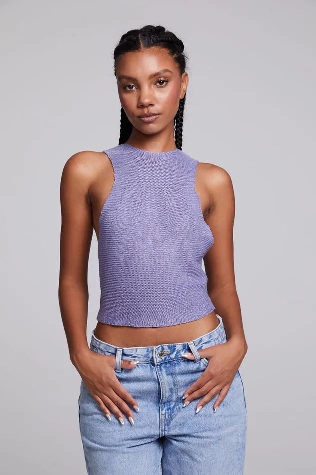 Womens Tops Chaser Brand Giana Violet Tank Top