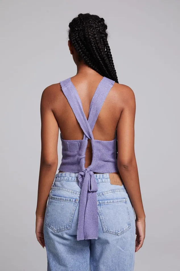 Womens Tops Chaser Brand Giana Violet Tank Top