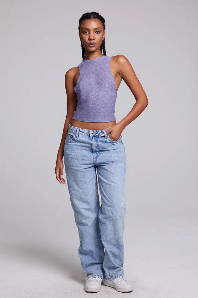 Womens Tops Chaser Brand Giana Violet Tank Top