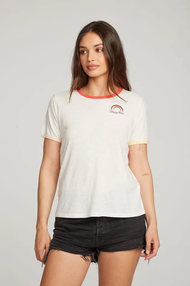 Womens Tops Chaser Brand Happy Club Tee