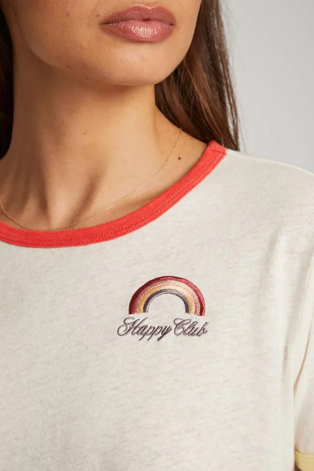 Womens Tops Chaser Brand Happy Club Tee
