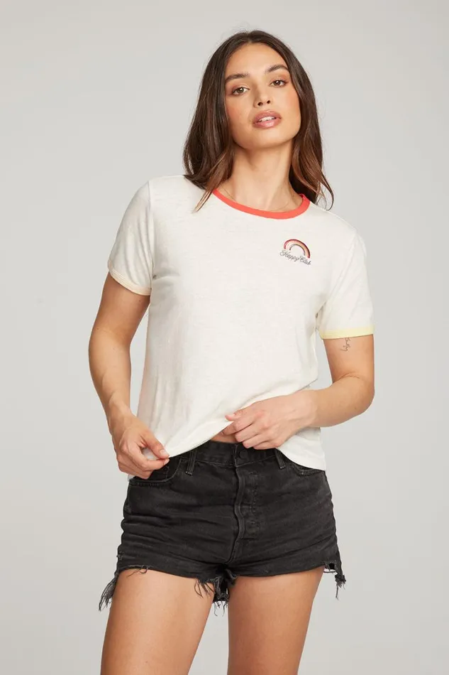 Womens Tops Chaser Brand Happy Club Tee