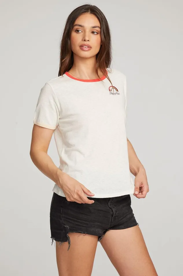 Womens Tops Chaser Brand Happy Club Tee