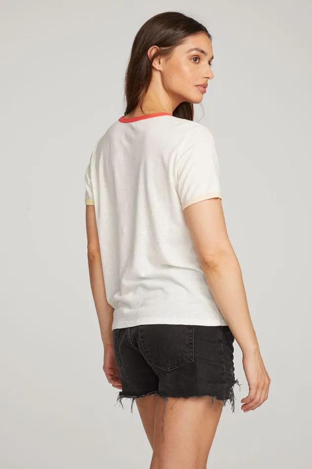 Womens Tops Chaser Brand Happy Club Tee