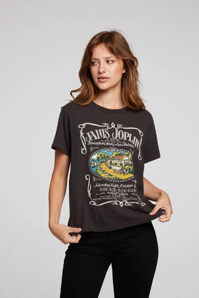 Womens Tops Chaser Brand Janis Joplin In Concert Tee