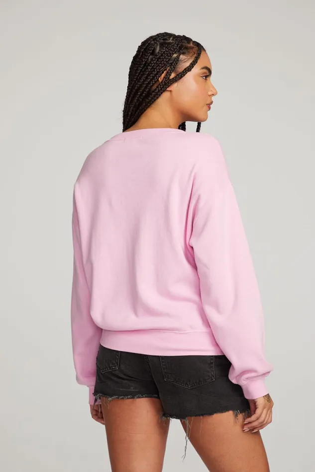Womens Tops Chaser Brand Kara Pastel Lavender Long Sleeve