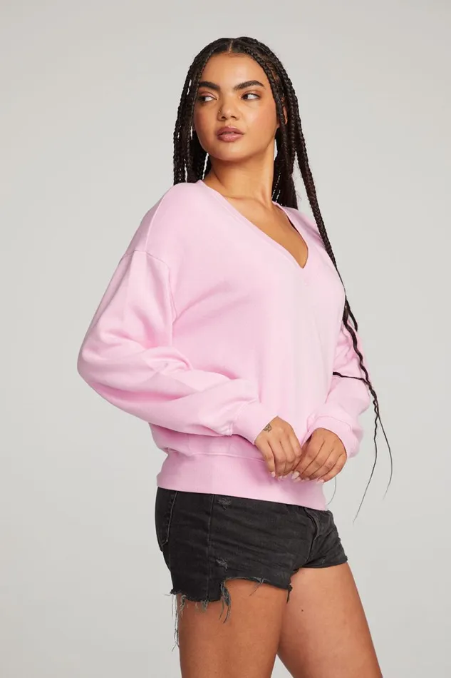 Womens Tops Chaser Brand Kara Pastel Lavender Long Sleeve