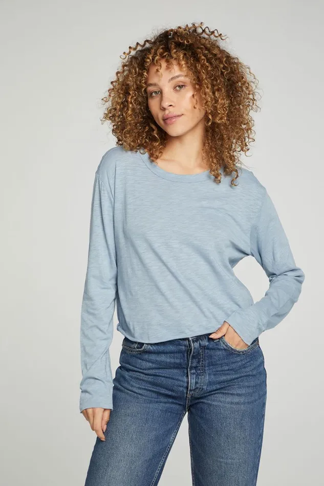Womens Tops Chaser Brand Long Sleeve Cropped Tee