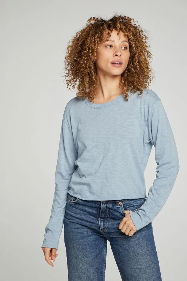 Womens Tops Chaser Brand Long Sleeve Cropped Tee