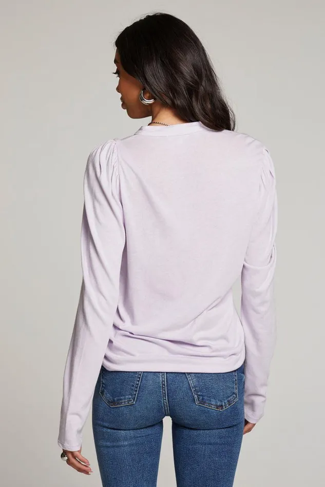 Womens Tops Chaser Brand Lotus Petal Long Sleeve