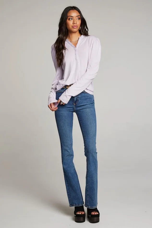 Womens Tops Chaser Brand Lotus Petal Long Sleeve