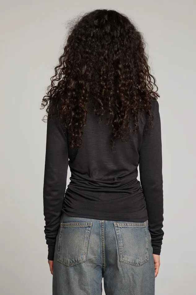 Womens Tops Chaser Brand Louis Licorice Long Sleeve