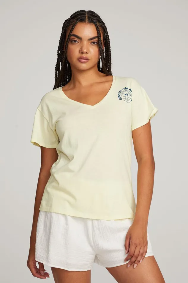 Womens Tops Chaser Brand Pasta And Wine Club Tee