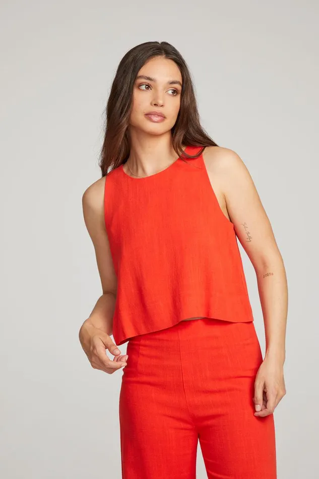 Womens Tops Chaser Brand Riley Flame Tank