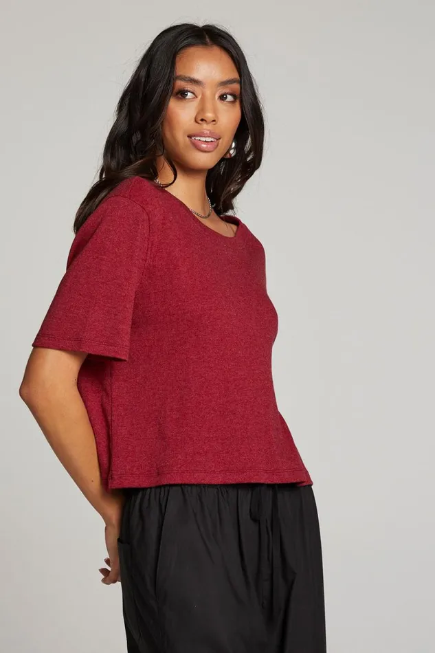 Womens Tops Chaser Brand Rover Blood Red Tee