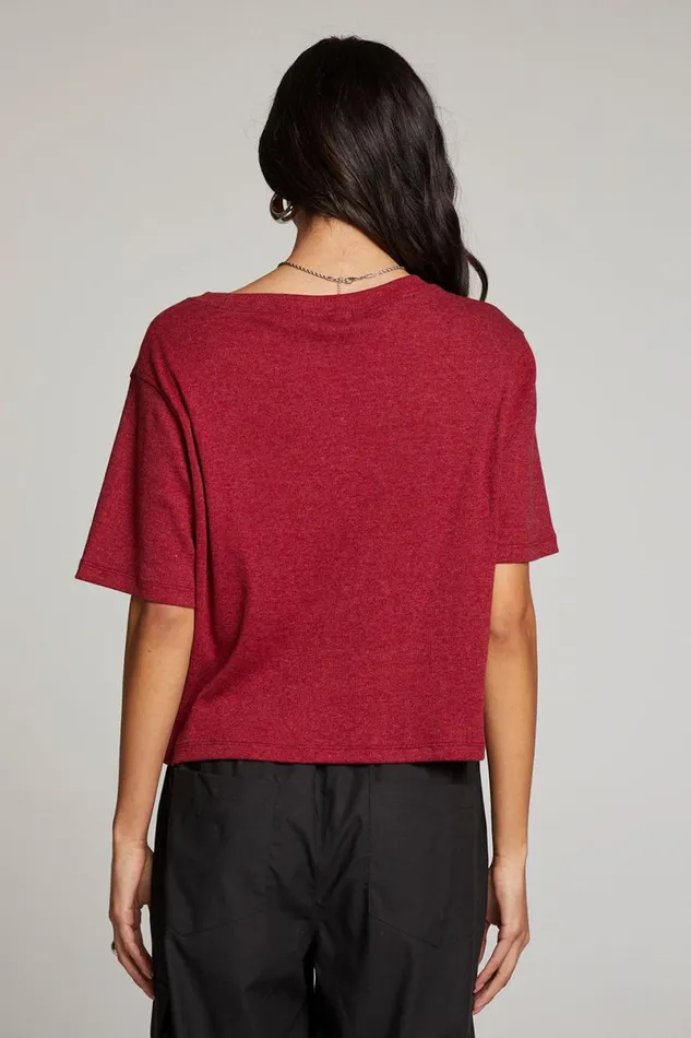Womens Tops Chaser Brand Rover Blood Red Tee