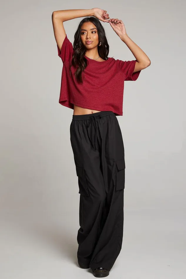Womens Tops Chaser Brand Rover Blood Red Tee