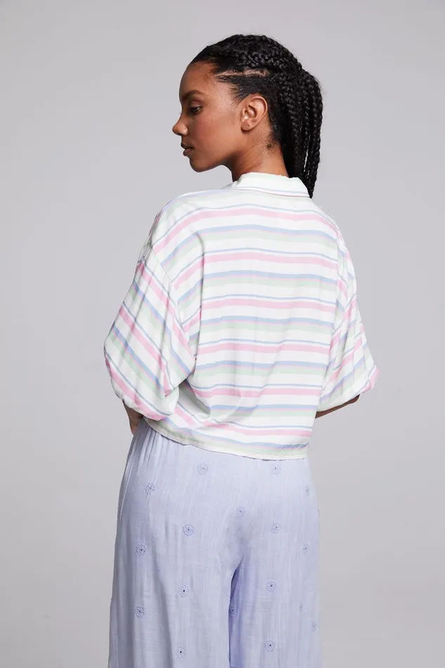 Womens Tops Chaser Brand Sofia Positano Stripe Blouse