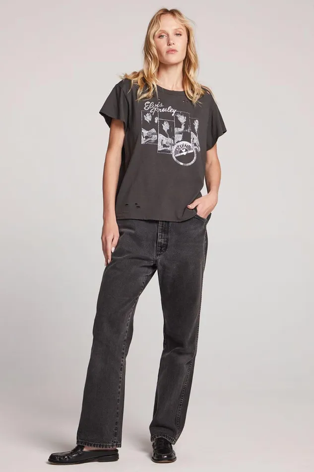 Womens Tops Chaser Brand Sun Records Elvis Live Tee