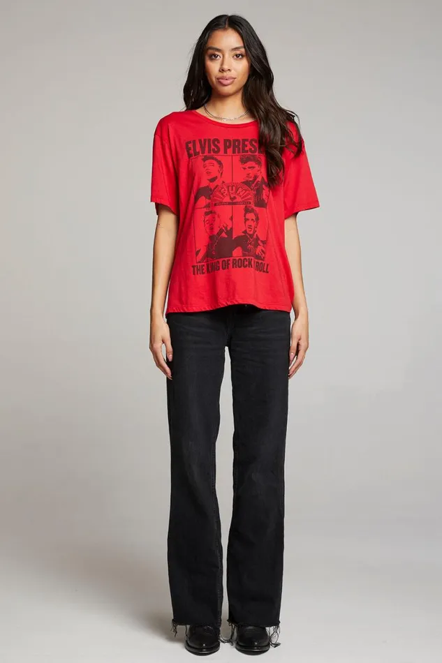 Womens Tops Chaser Brand Sun Records The King Of Rock N039 Roll Tee