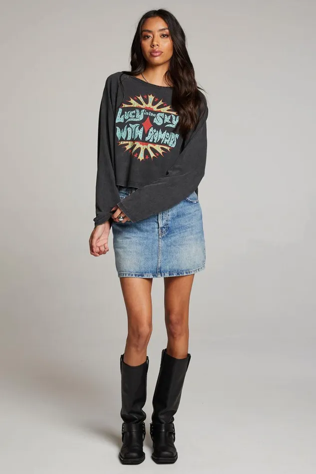 Womens Tops Chaser Brand The Beatles Lucy In The Sky Long Sleeve