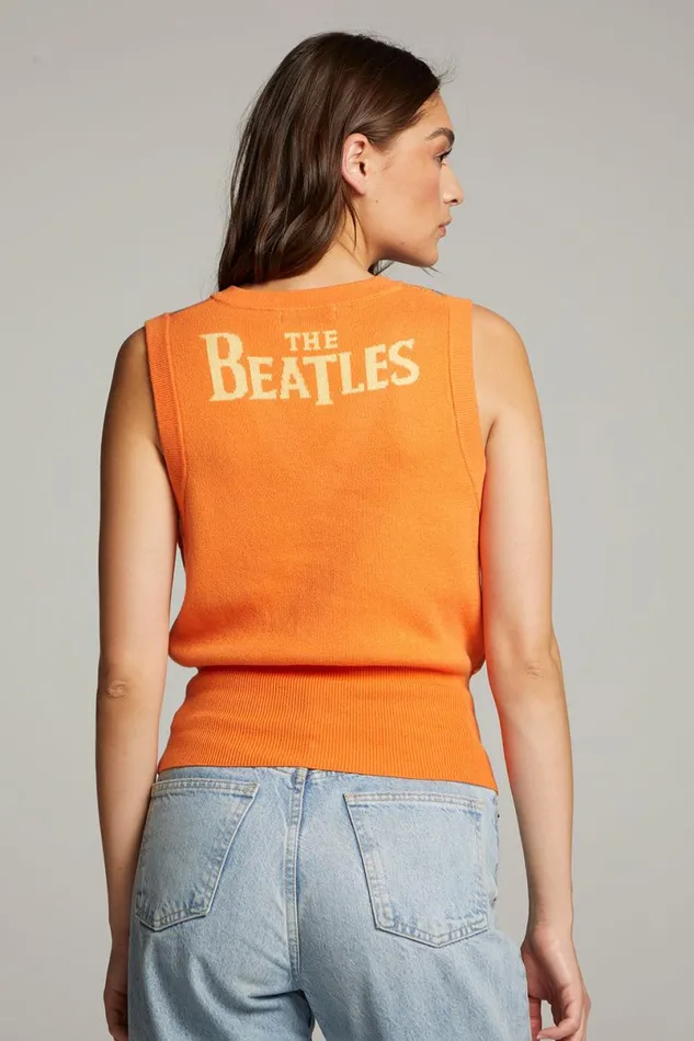 Womens Tops Chaser Brand The Beatles Retro Tank Sweater