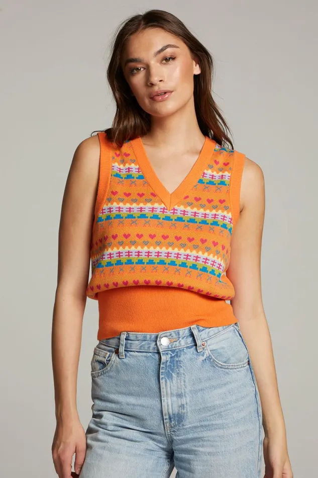 Womens Tops Chaser Brand The Beatles Retro Tank Sweater