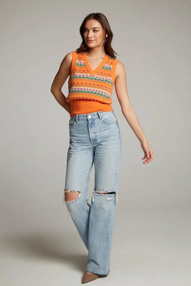 Womens Tops Chaser Brand The Beatles Retro Tank Sweater