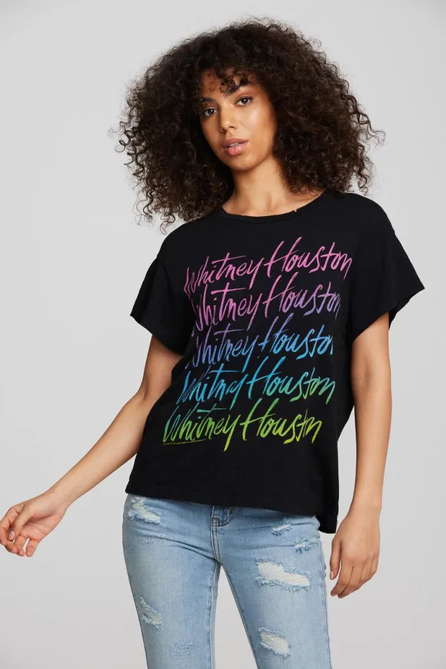 Womens Tops Chaser Brand Whitney Houston 8211 Gradient Script