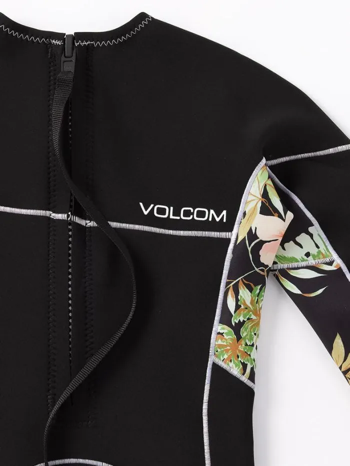 Womens Wetsuits Volcom Modulator 1mm Long Sleeve Back Zip Wetsuit 8211 Black
