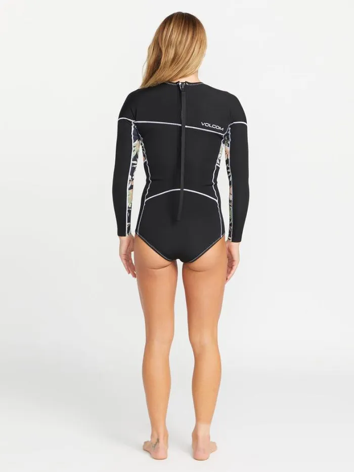Womens Wetsuits Volcom Modulator 1mm Long Sleeve Back Zip Wetsuit 8211 Black