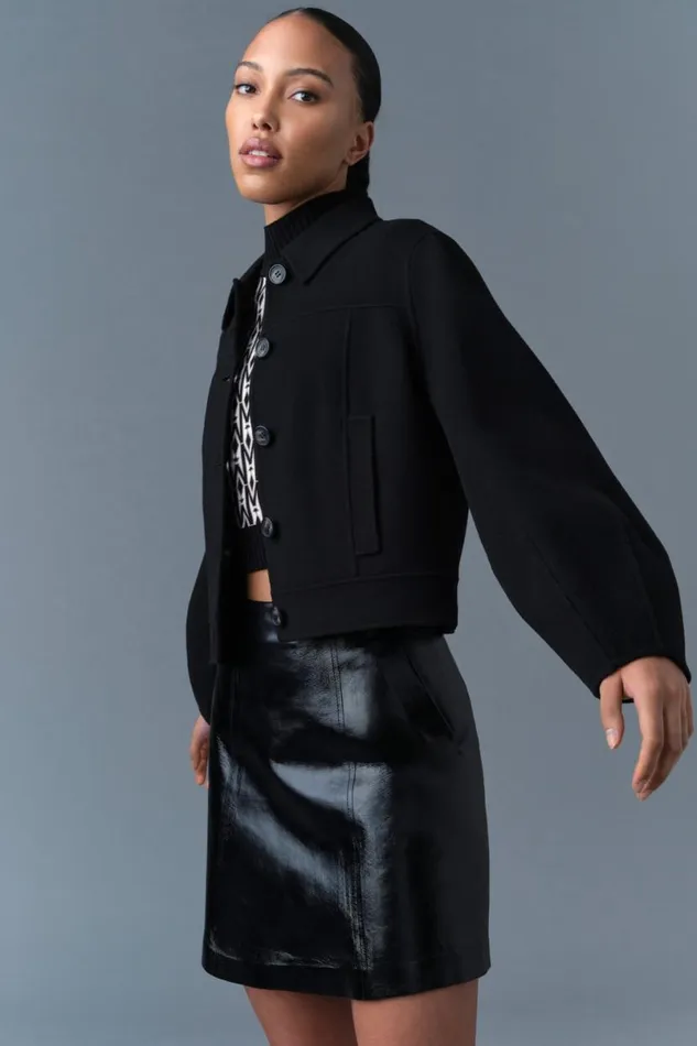 Wool Coats Women Mackage LALI DoubleFace Wool Short Jacket Black Wool Coats Women Mackage LALI DoubleFace Wool Short Jacket Black