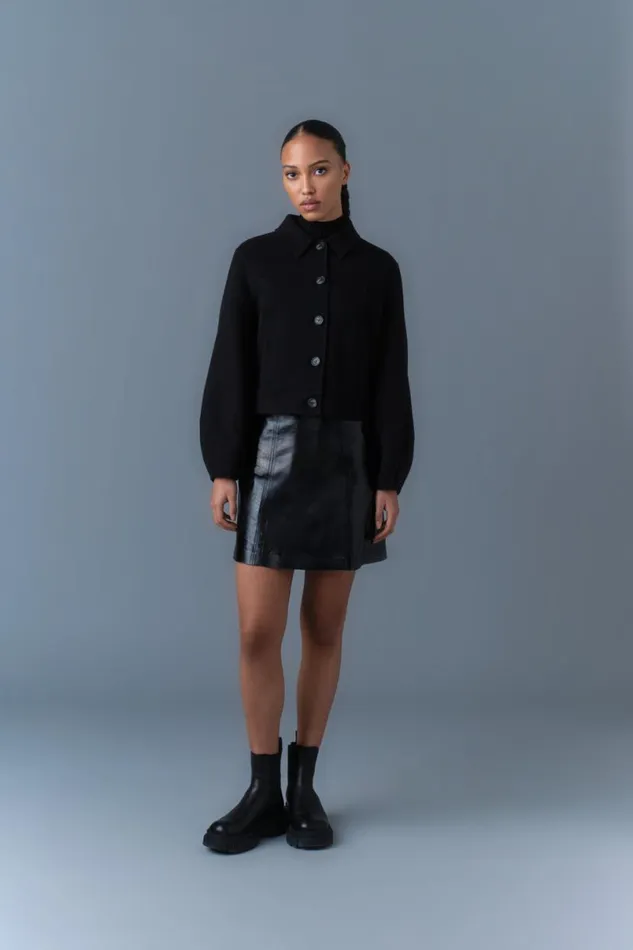 Wool Coats Women Mackage LALI DoubleFace Wool Short Jacket Black Wool Coats Women Mackage LALI DoubleFace Wool Short Jacket Black