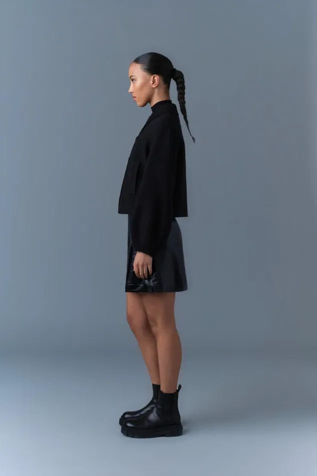 Wool Coats Women Mackage LALI DoubleFace Wool Short Jacket Black Wool Coats Women Mackage LALI DoubleFace Wool Short Jacket Black
