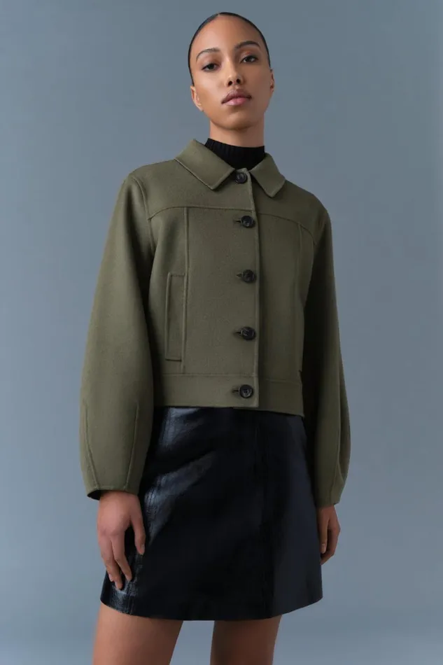 Wool Coats Women Mackage LALI DoubleFace Wool Short Jacket Black Wool Coats Women Mackage LALI DoubleFace Wool Short Jacket Black