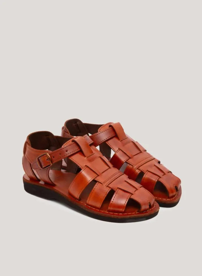 YMC Caged Sandal Brown Womens Footwear