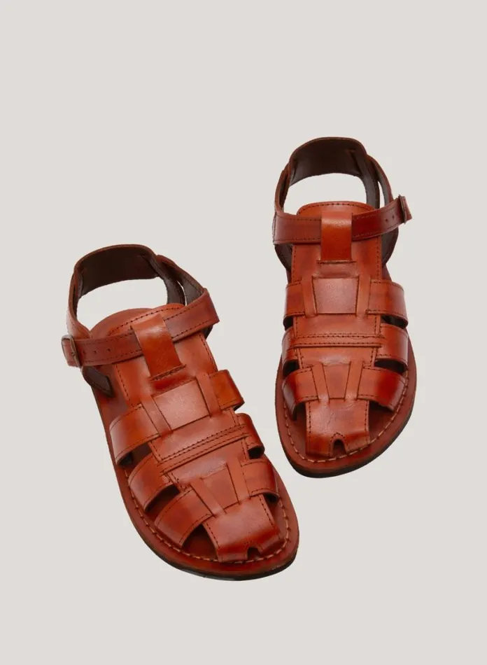 YMC Caged Sandal Brown Womens Footwear