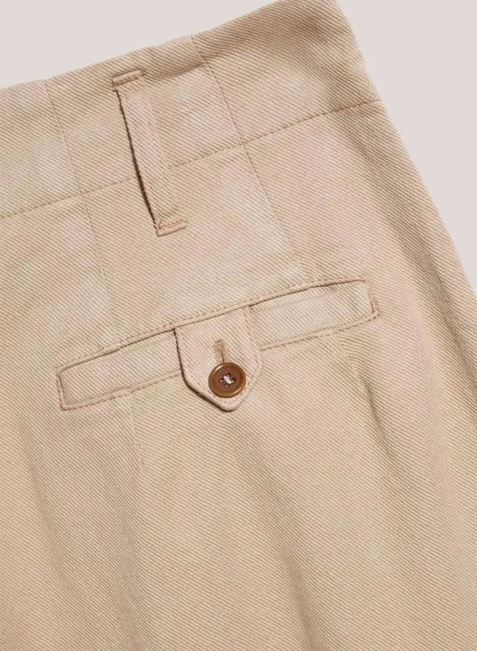 YMC Creole Peg Cotton Twill Trousers Stone Mens Trousers