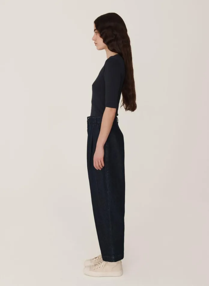 YMC Earth Market Washed Denim Trouser Indigo Womens Earth
