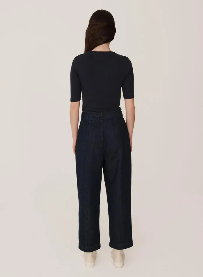 YMC Earth Market Washed Denim Trouser Indigo Womens Earth