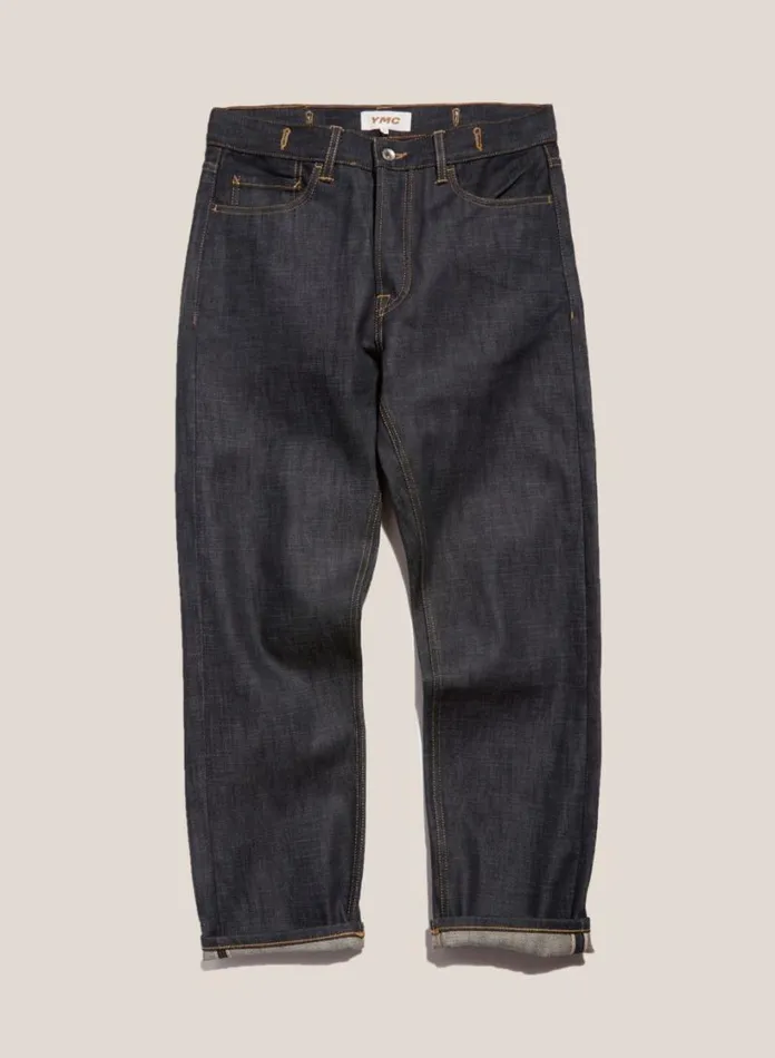 YMC Earth Tearaway Selvedge Denim Jeans Dark Indigo Mens Earth