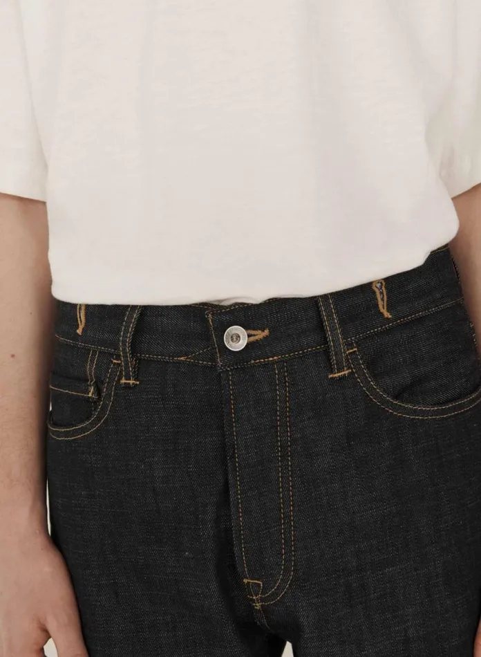 YMC Earth Tearaway Selvedge Denim Jeans Dark Indigo Mens Earth