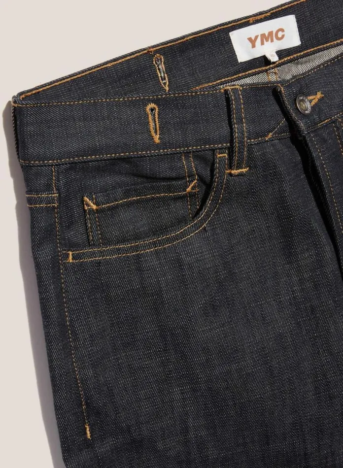 YMC Earth Tearaway Selvedge Denim Jeans Dark Indigo Mens Earth