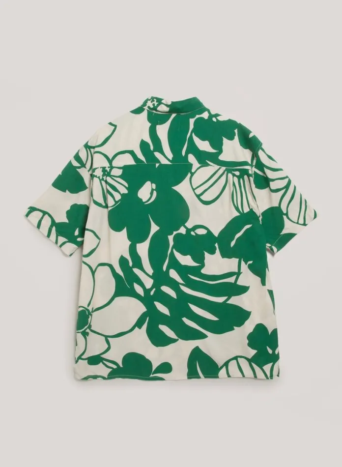 YMC Mitchum Shirt Green Multi Mens Shirts